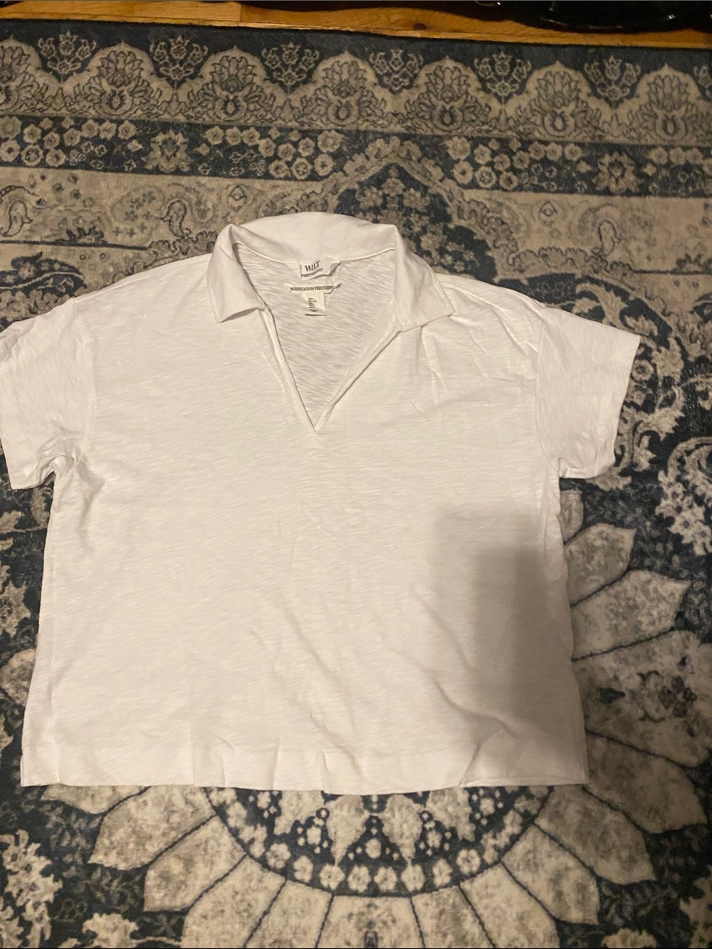 Madewell Men's White Open-Collar Slub Polo